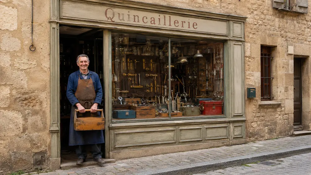 l'ancienne quincaillerie tarnaise à Albi avec son père fondateur